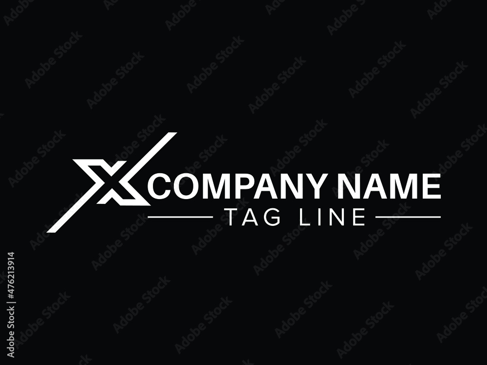 letter x font logo design isolated on white background for business visual identity