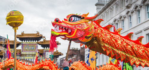 Dragon reaching for the pearl