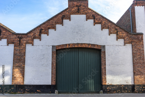 Triangle facade of Smedenpoort, Belgium, Bruges photo