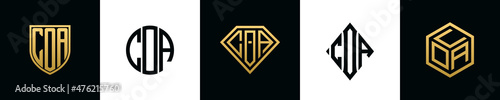 Initial letters COA logo designs Bundle photo