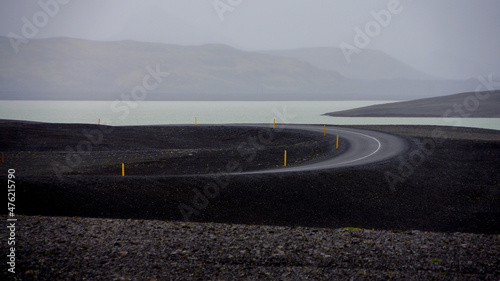 Route dans la lave en Islande
