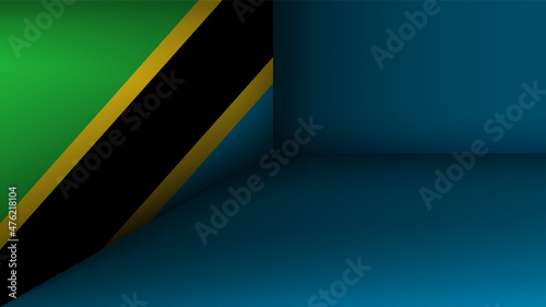 EPS10 Vector Patriotic background with Tanzania flag colors. An element of impact for the use you want to make of it.