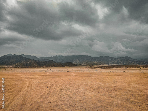 Mountains and deserts in Egypt, ancient buildings and monuments. Sharm el Sheikh. Sand, hills, sea.