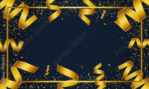 CELEBRATION CARD / BLUE BACKGROUND WİTH CONFETTI