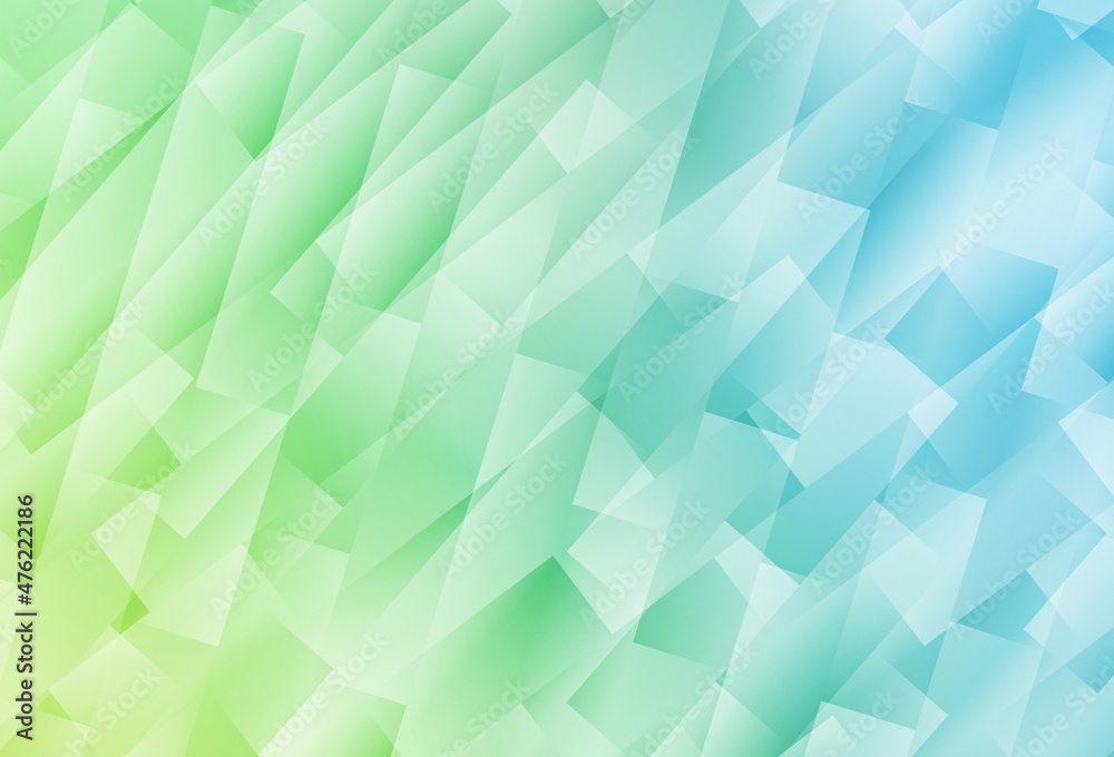 Obraz premium Light Blue, Green vector template with rhombus.