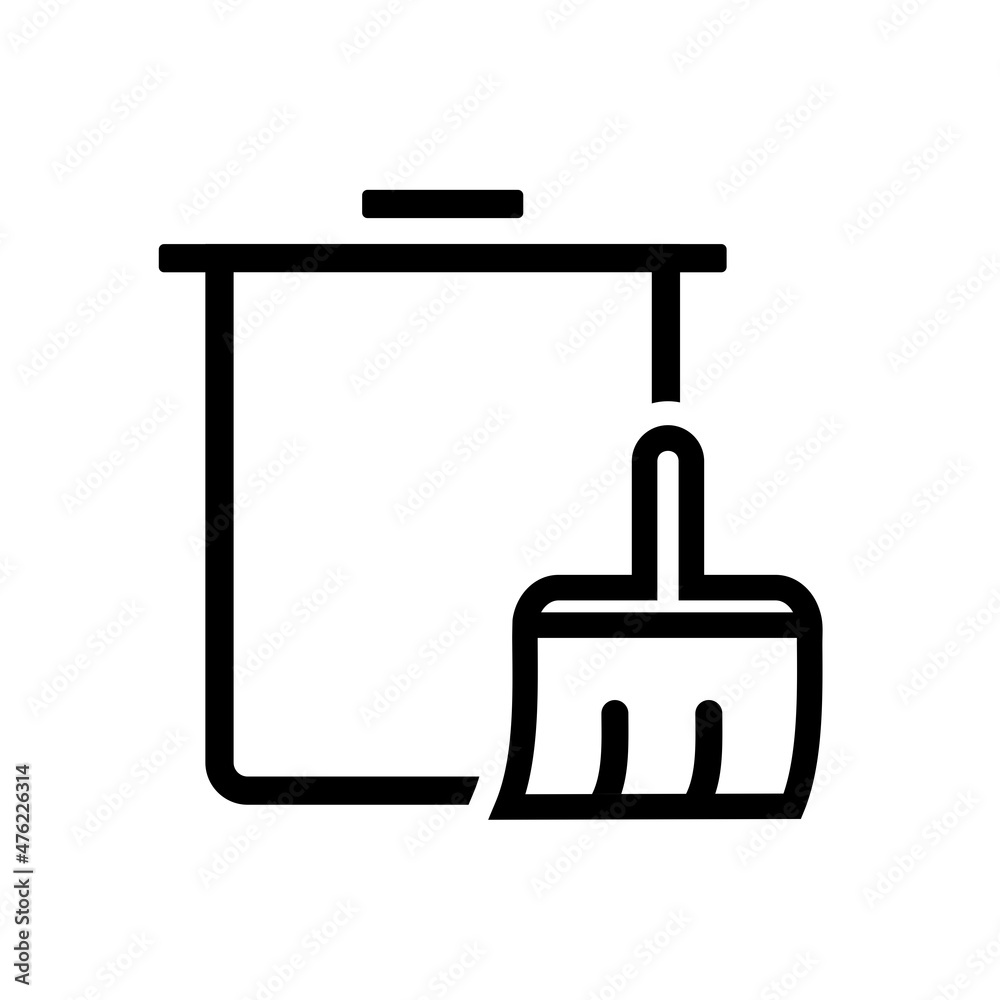 Fototapeta premium Trash can icon. Delete sign, clear clean. Illustration vector