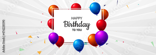 Happy birthday celebration card banner design
