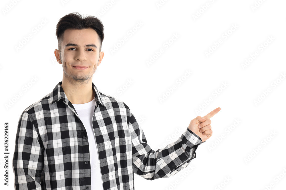 Attractive guy in shirt isolated on white background Attractive guy in shirt isolated on white background
