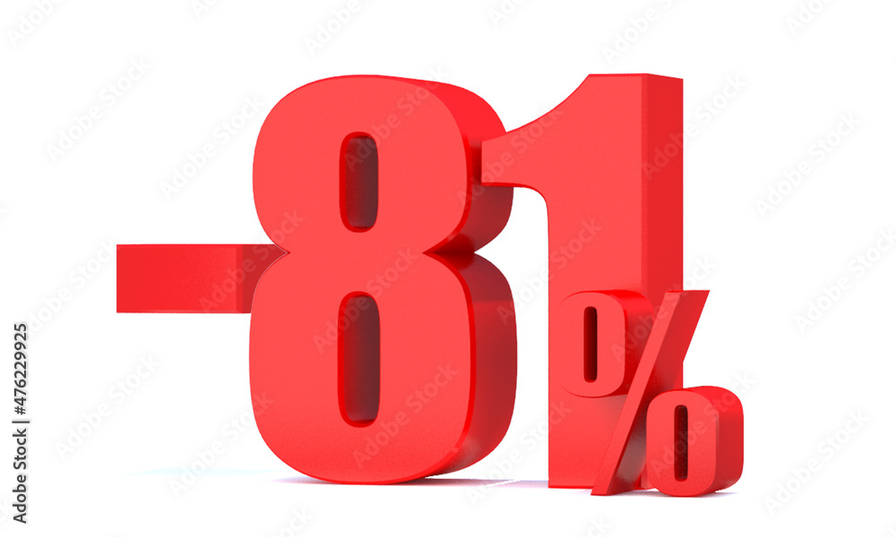 Minus 81 Percent off 3d Sign on White Background, Special Offer 81% Discount Tag, Sale Up to 81 Percent Off,big offer, Sale, Special Offer Label, Sticker, Tag, Banner, Advertising, offer Icon Minus 81 Percent off 3d Sign on White Background, Special Offer 81% Discount Tag, Sale Up to 81 Percent Off,big offer, Sale, Special Offer Label, Sticker, Tag, Banner, Advertising, offer Icon