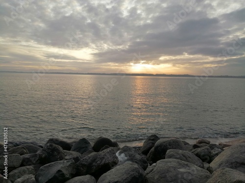 sunset over the sea