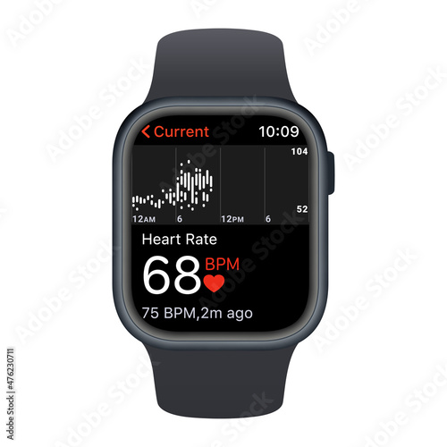 Smart watch black design.