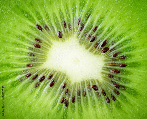 Fotografie, Obraz Fresh kiwi macro shot. Fruits background