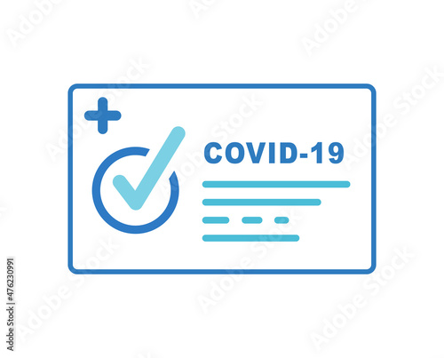 Covid-19 Vaccination Certificate. Card you have been vaccinated against the corona virus.