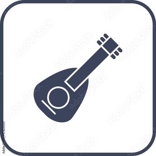 Oud Glyph Round Corner Vector Icon Design