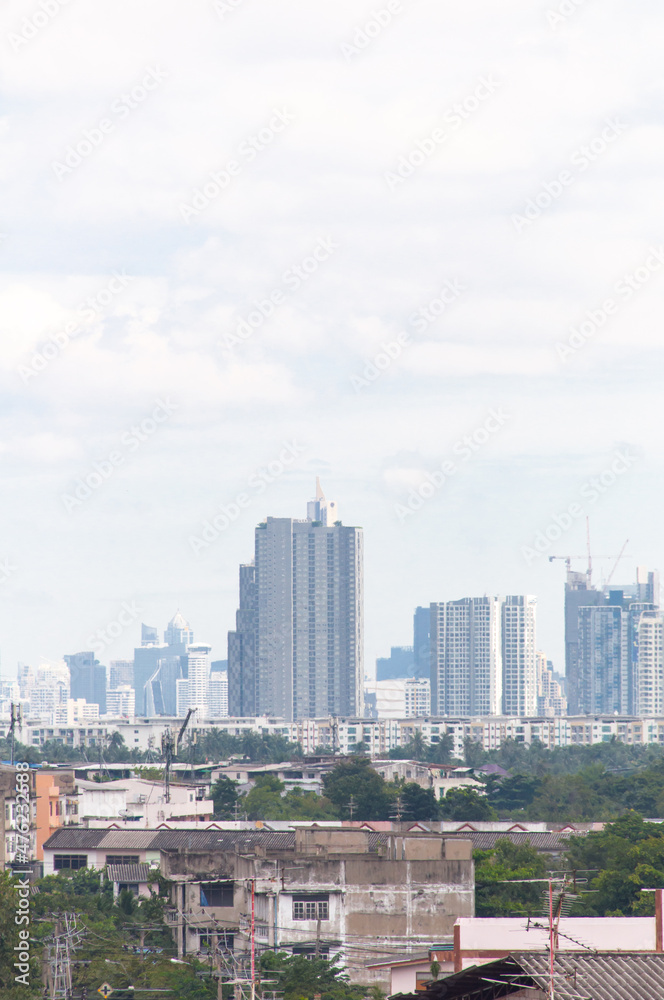 High-rise buildings in Bangkok are a business with many residents.