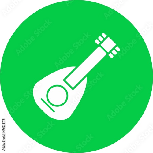 Oud Glyph Circle Vector Icon Design