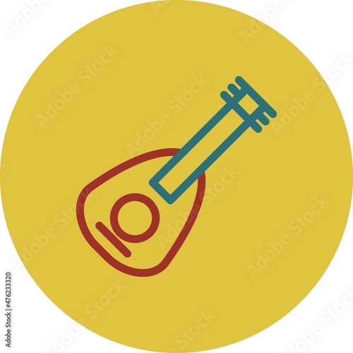 Oud Line Two Color Vector Icon Design