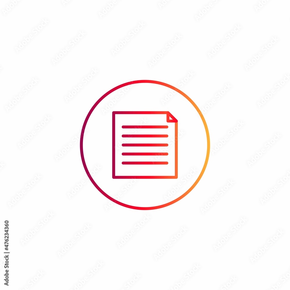 Document, file, paper icon. Vector illustration for graphic design, Web, UI, app. Document, file, paper icon. Vector illustration for graphic design, Web, UI, app.