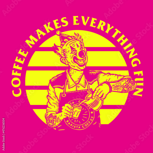 Barista Clown Joker Coffee Makes Everything Fun