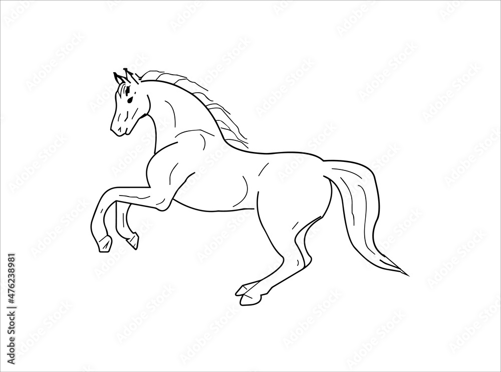 Obraz premium running horse vector