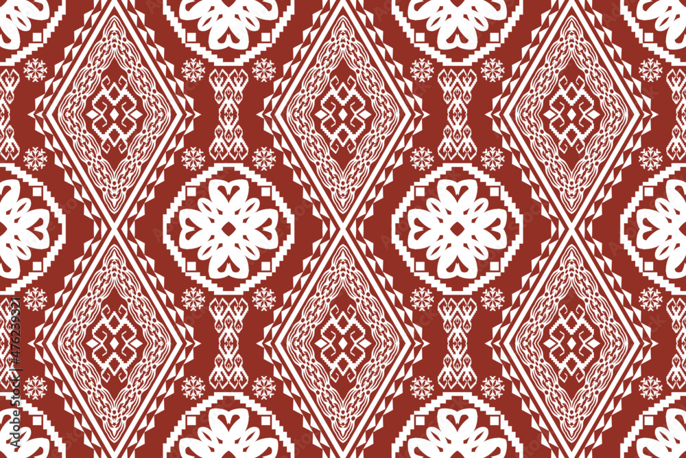 Geometric ethnic oriental traditional pattern.Figure tribal embroidery style.Design for wallpaper,clothing,wrapping,fabric,vector illustration.