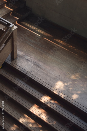 walkway wood stairs outdoor and background photo