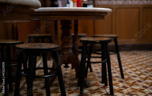 Chair Interior of a vintage style restaurant or bar