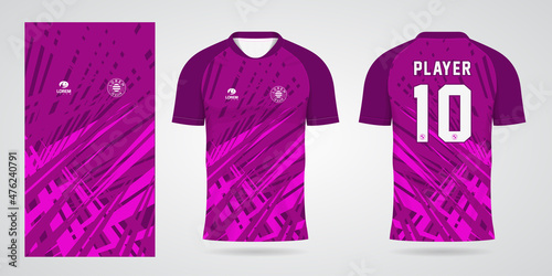 purple sports shirt jersey design template
