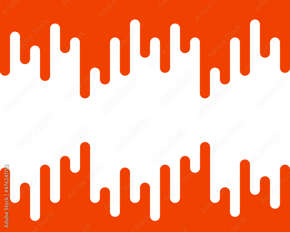 Obraz premium Vector Seamless orange And White Irregular Rounded Lines Halftone Transition Abstract Background Pattern