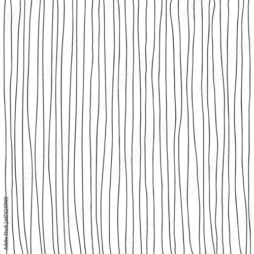 Hand drawn vertical parallel thin black lines on white background. Vector pattern for graphic or web design