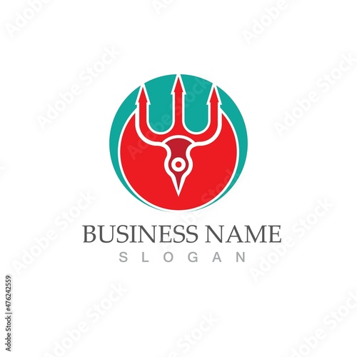 Trident Logo Template vector icon