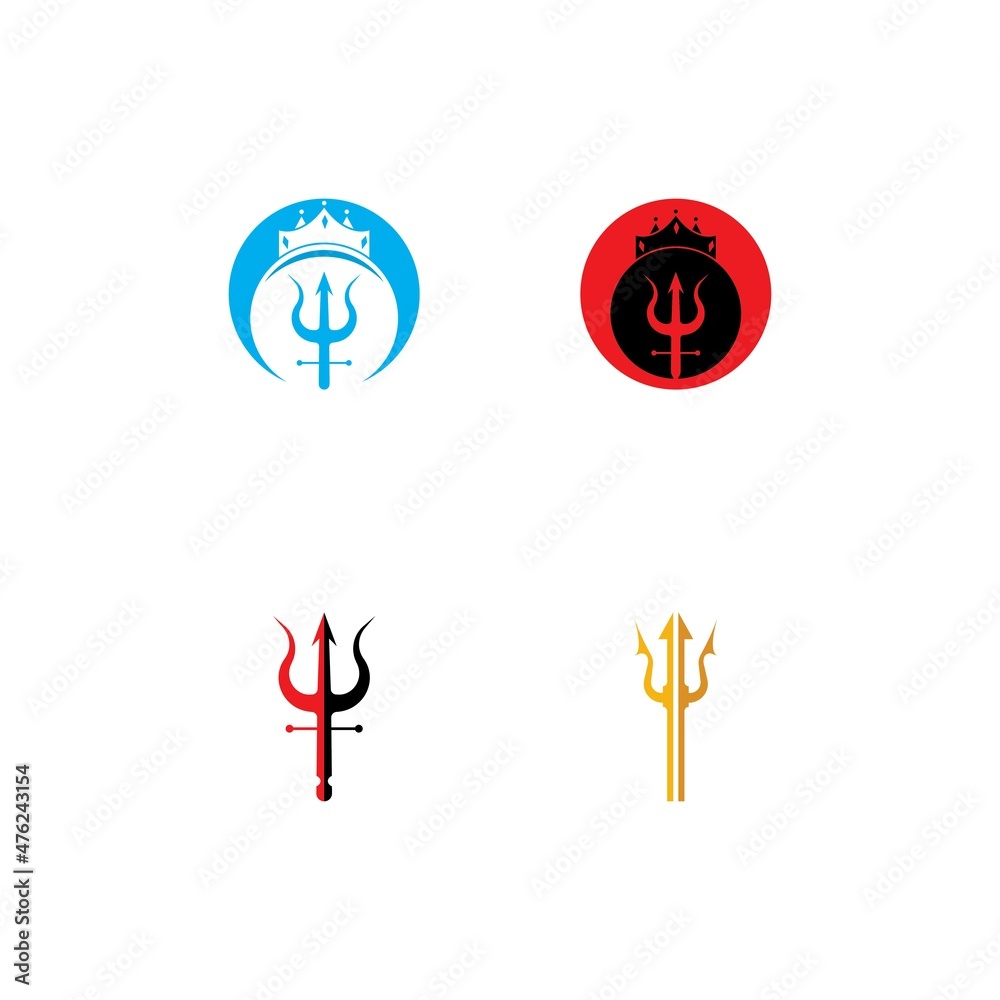 Trident Logo Template vector icon Trident Logo Template vector icon