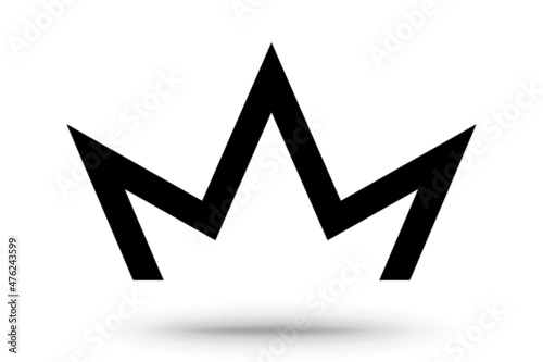 Crown icon. Isolated on white