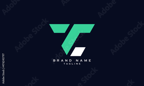 TC, CT, Abstract initial monogram letter alphabet logo design