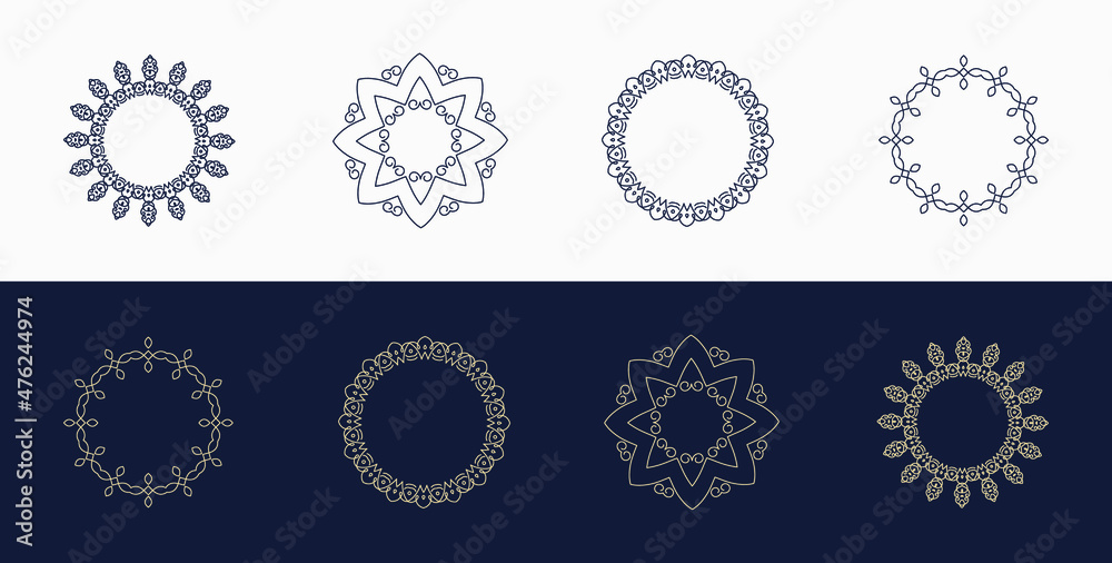 custom, creative, luxury ornament, frame, mandala, logo icon, symbol 