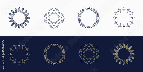 custom  creative  luxury ornament  frame  mandala  logo icon  symbol 