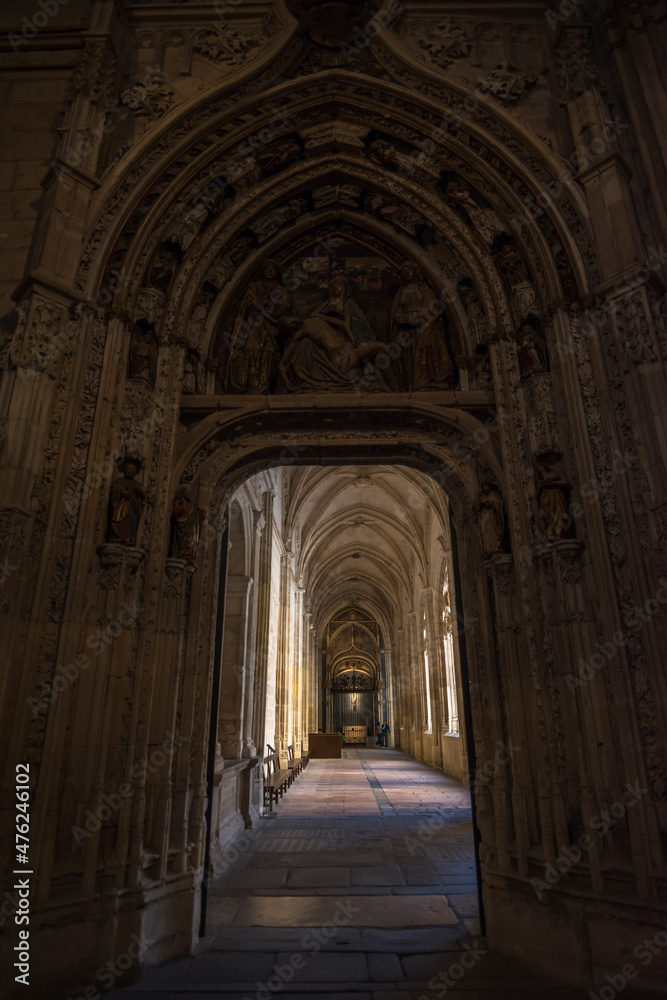 Segovia, Spain, October 2019 - inner view of the Cathedral of Segovia