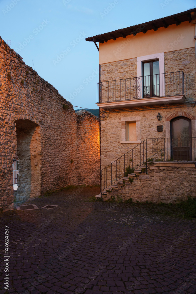 Assergi, old typical village in Abruzzo, Italy