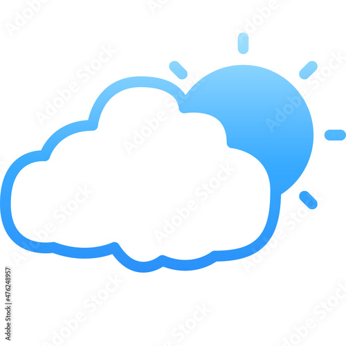 cloudy day gradient icon