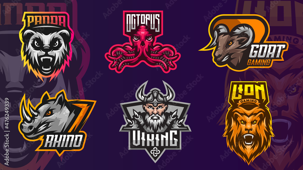 Esports Mascot Logo Collection Set Esports Mascot Logo Collection Set