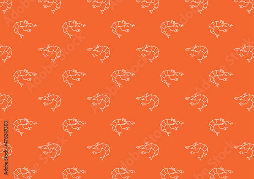  Shrimp icon vector. Shrimp pattern wallpaper.