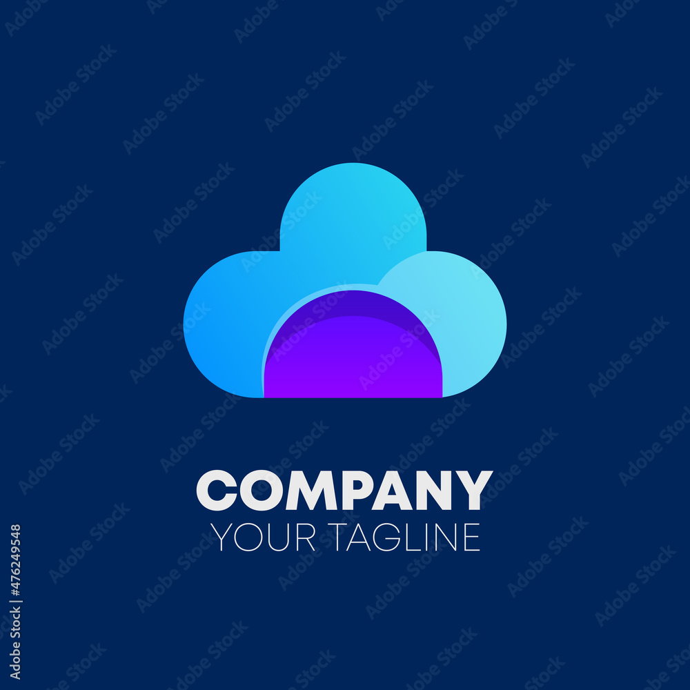Cloud Modern Gradient Logo Icon Cloud Modern Gradient Logo Icon