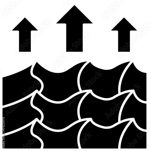 high tide solid icon