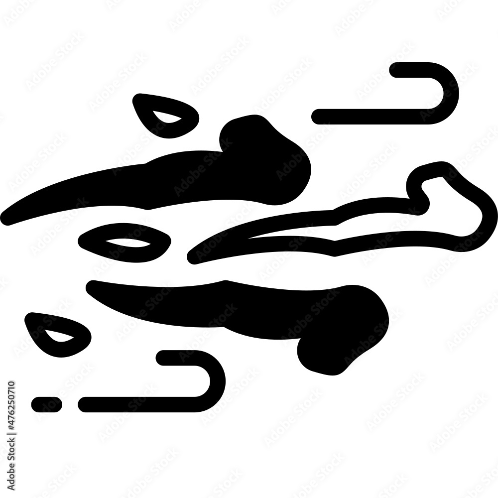 Obraz premium wind solid line icon