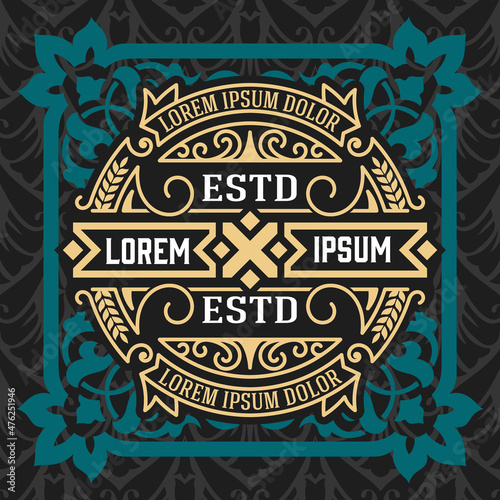 Western card with vintage style