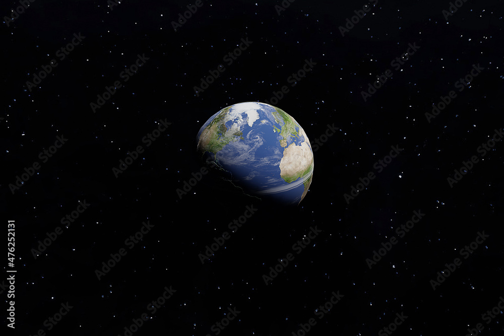 Render 3d de la Tierra, realizado con blender con imágenes de la Nasa