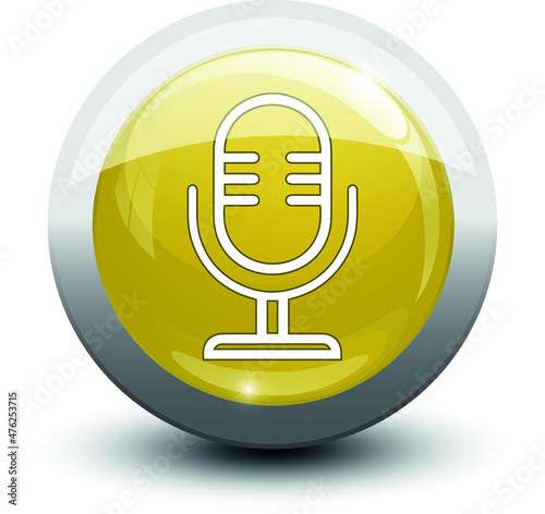 button vocal microphone yellow 2