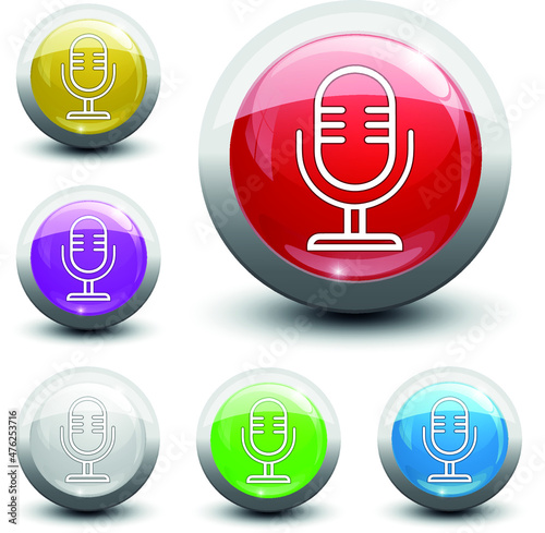 button vocal microphone set 2
