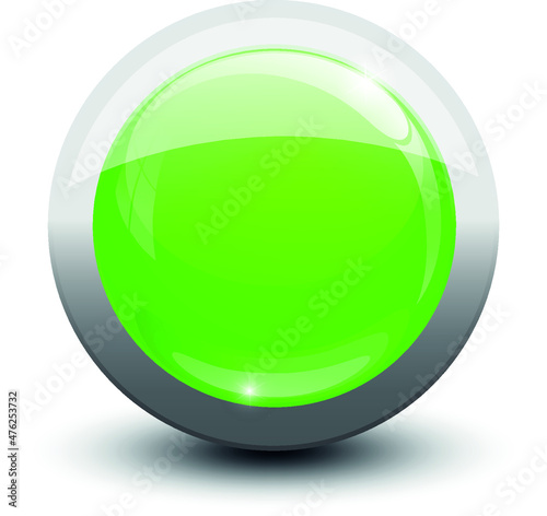 button glossy green