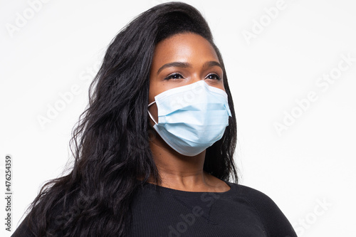 African-American woman in mask 0336 photo